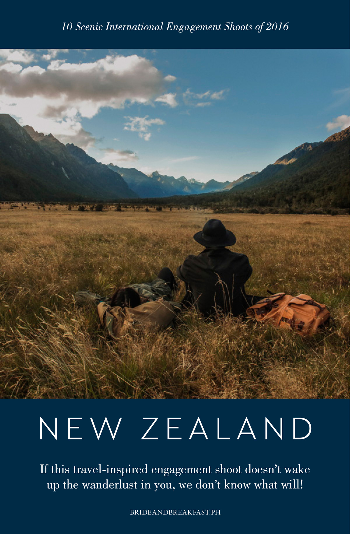 5. New Zealand If this travel-inspired engagement shoot doesn't wake up the wanderlust in you, we don't know what will!