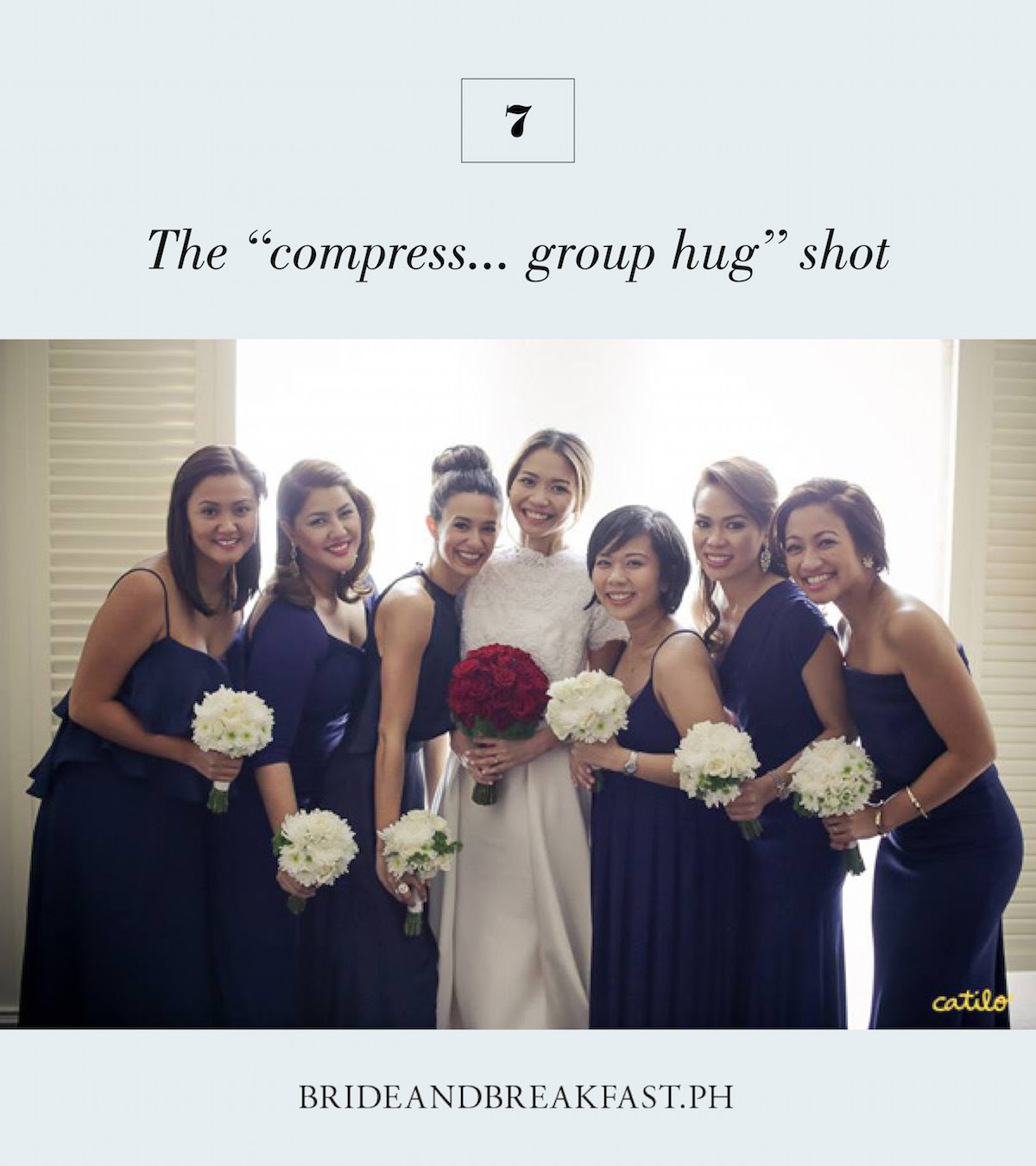 7. The "compress... group hug" shot