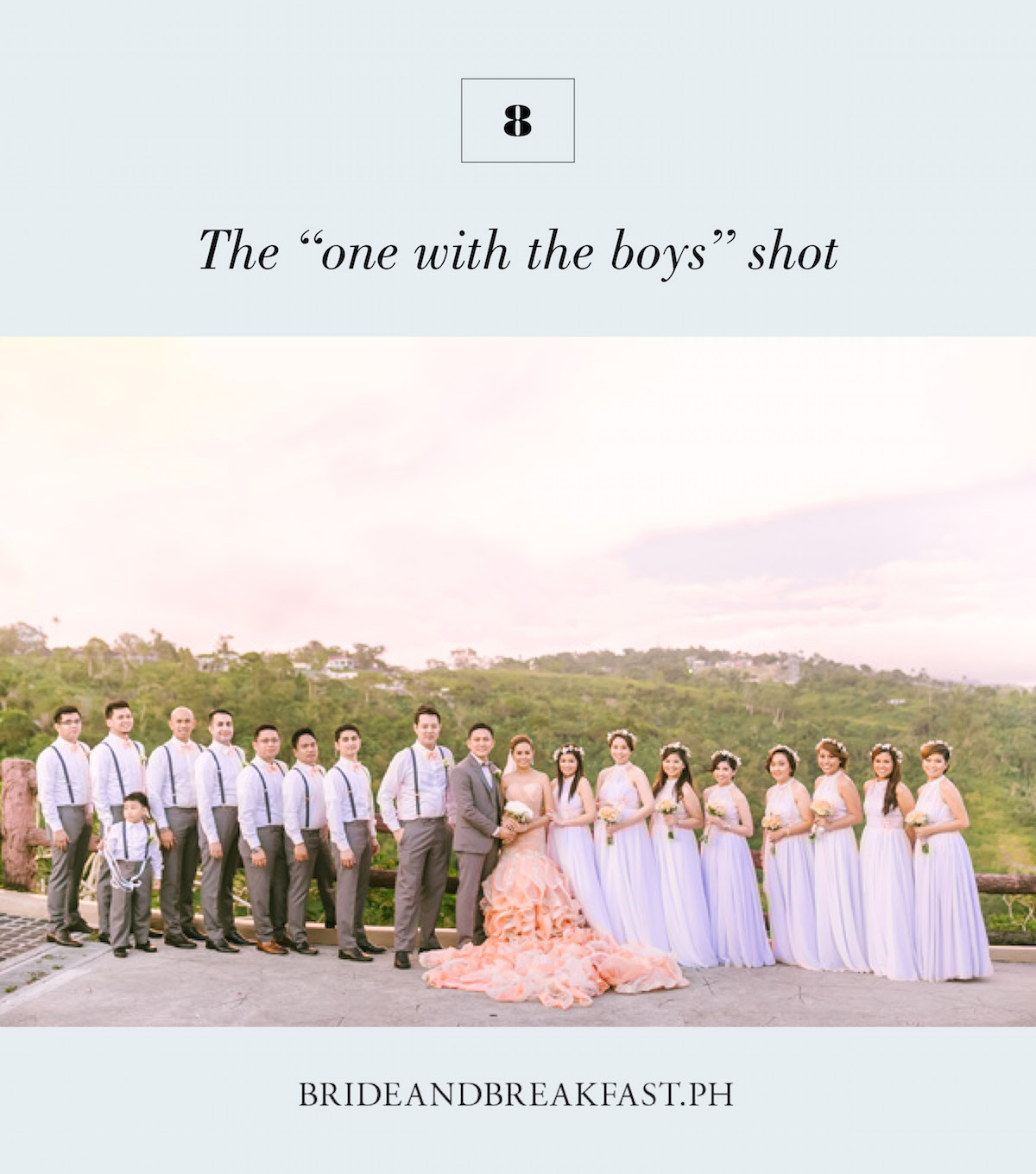8. The "one with the boys" shot