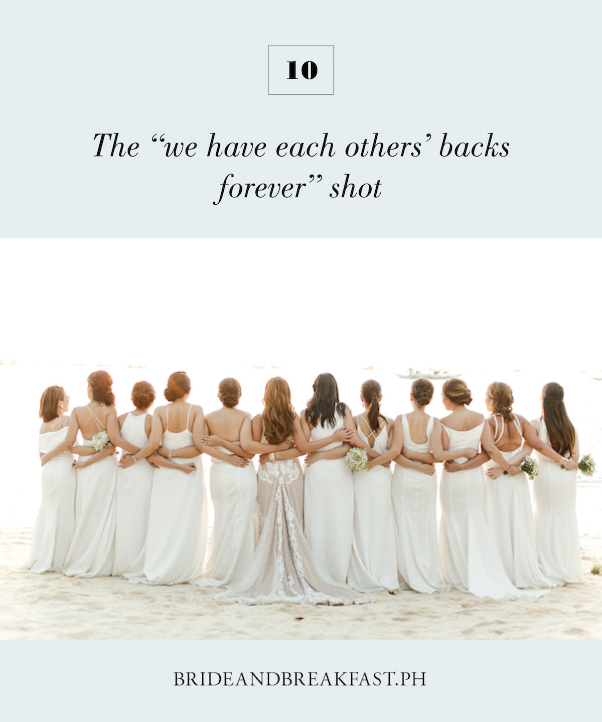 10. The "we have each others' backs forever" shot