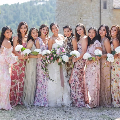 bridal entourage gowns