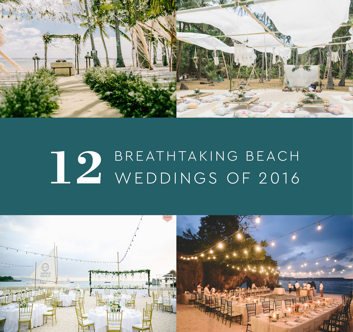 12 Breathtaking Beach Weddings of 2016