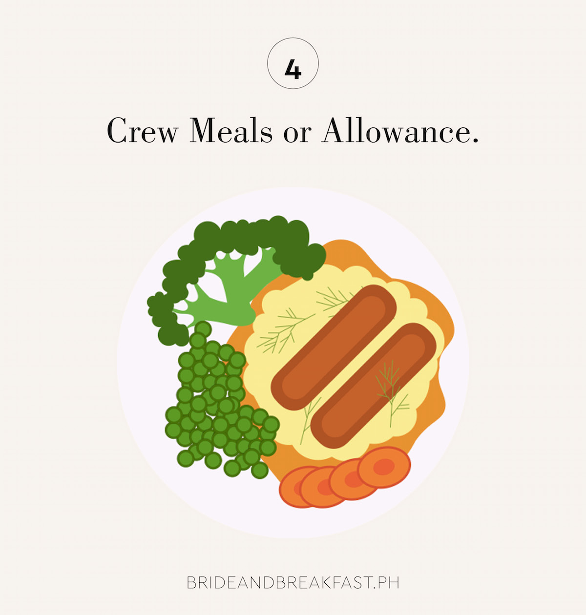 4 Crew Meals or Allowance.