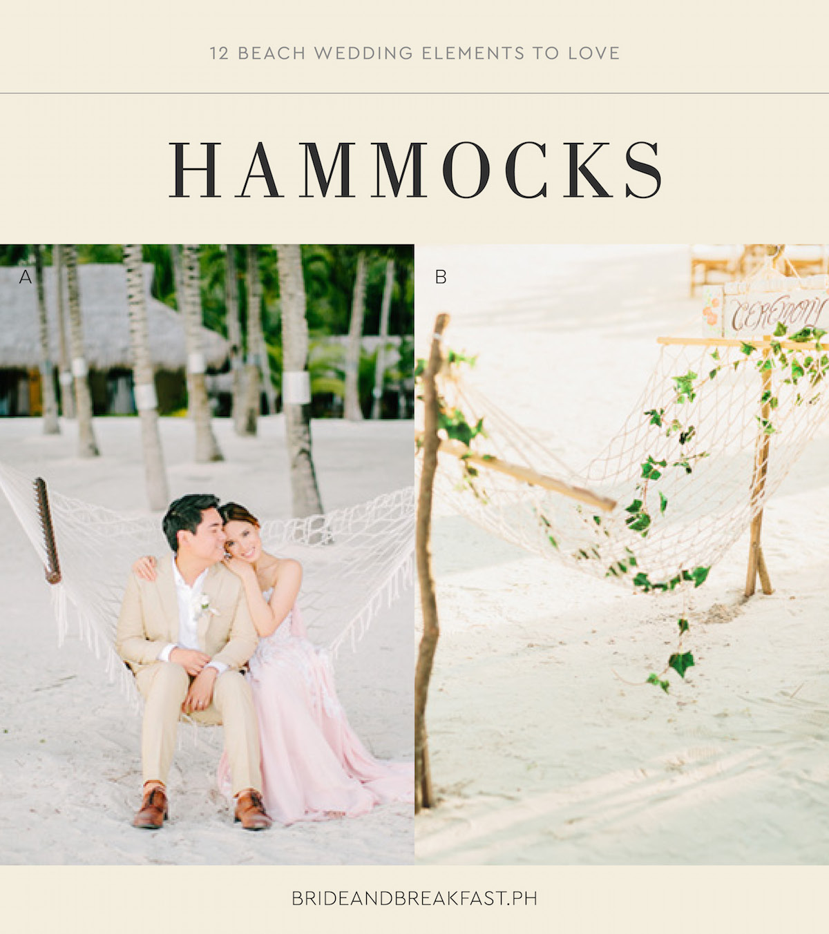 12 Beach Wedding Elements to Love Hammocks