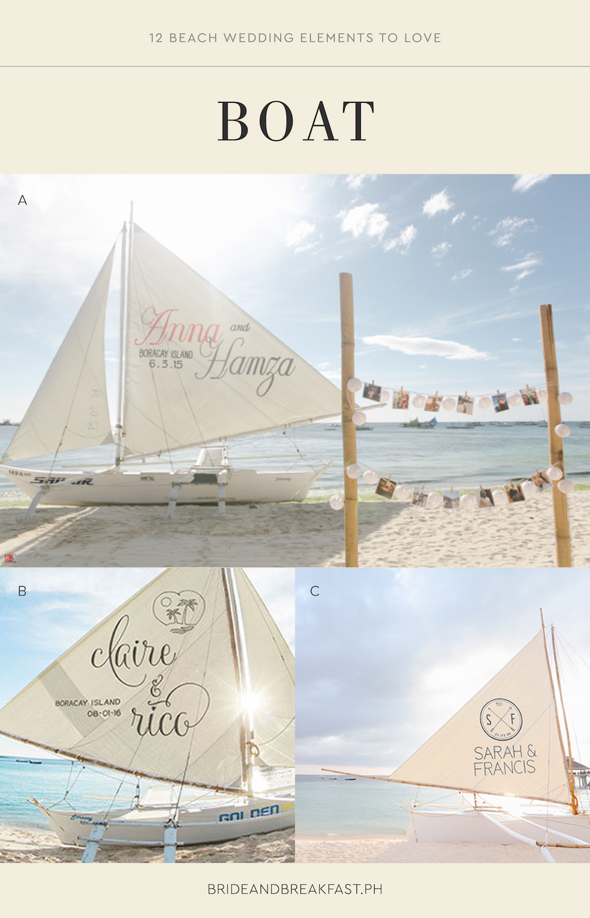 12 Beach Wedding Elements to Love Boat