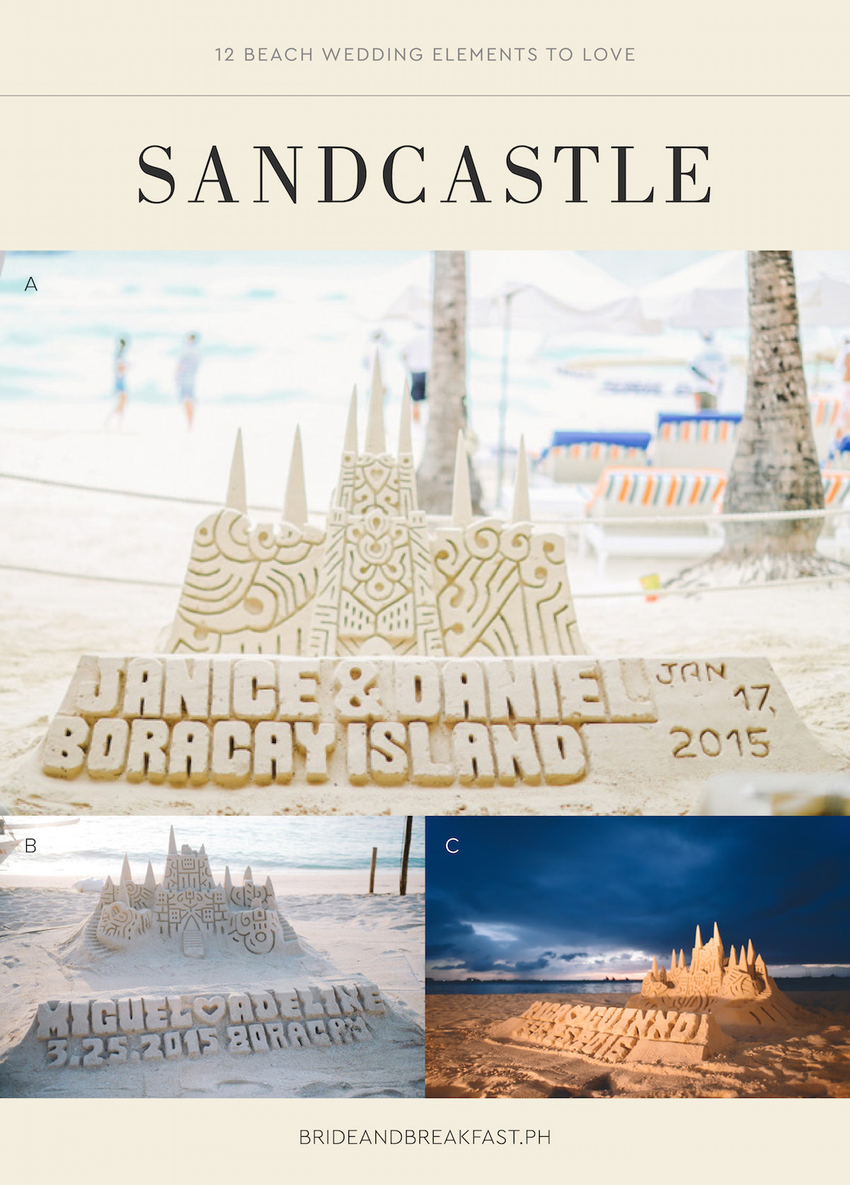 12 Beach Wedding Elements to Love Sandcastle