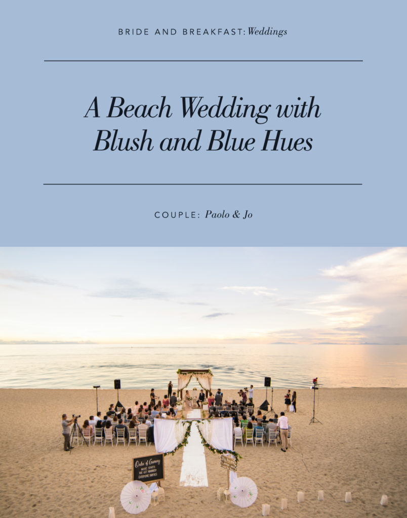 A Beach Blush and Blue Wedding | Philippines Wedding Blog
