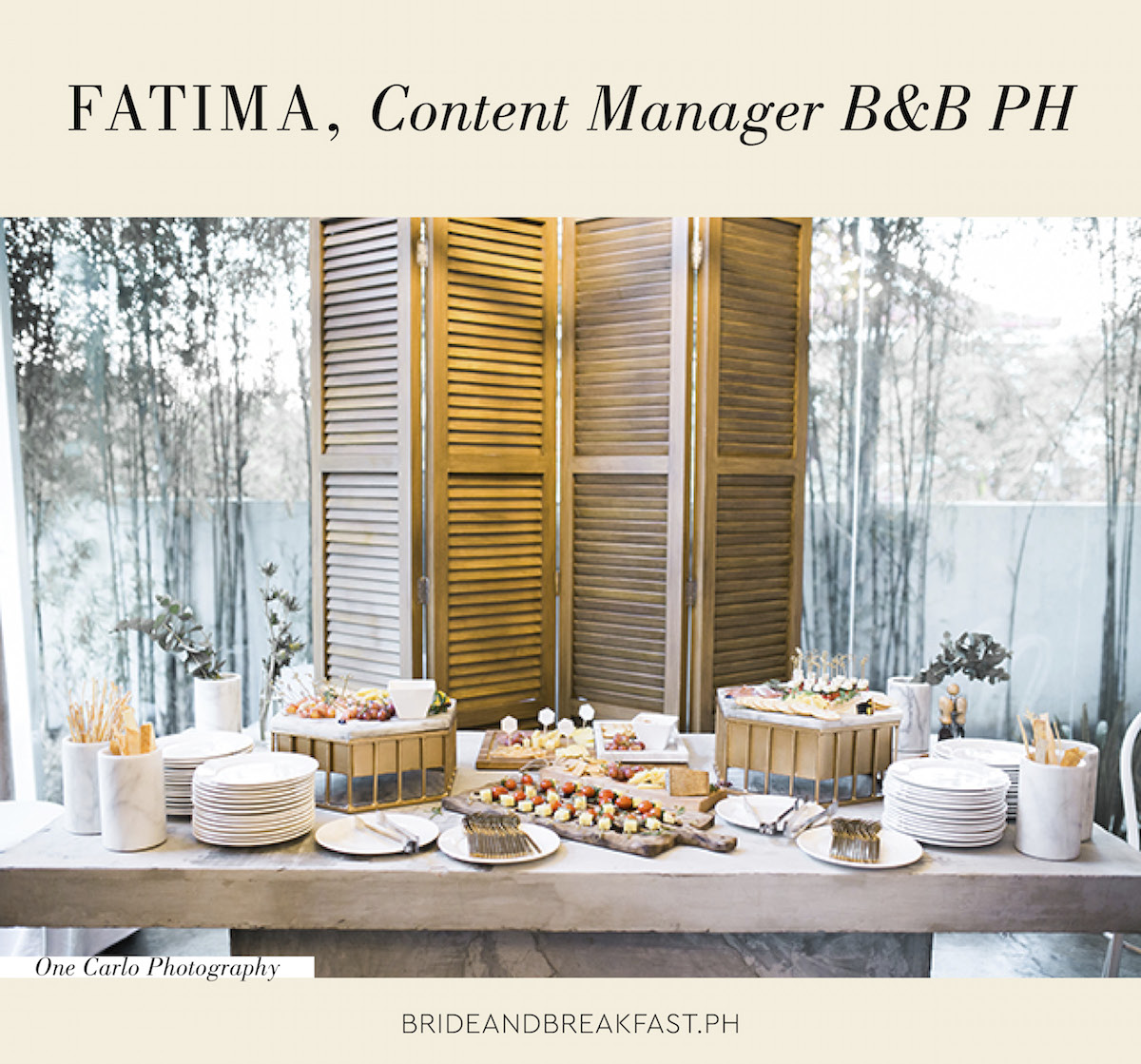 Fatima, Content Manager B&B PH Photo: One Carlo Photography