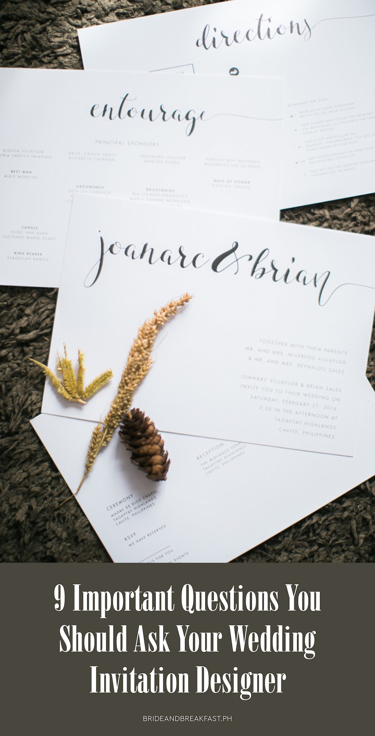 Questions to Ask Your Invites Designer | Philippines Wedding Blog