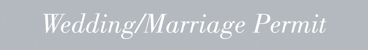 Wedding/Marriage Permit
