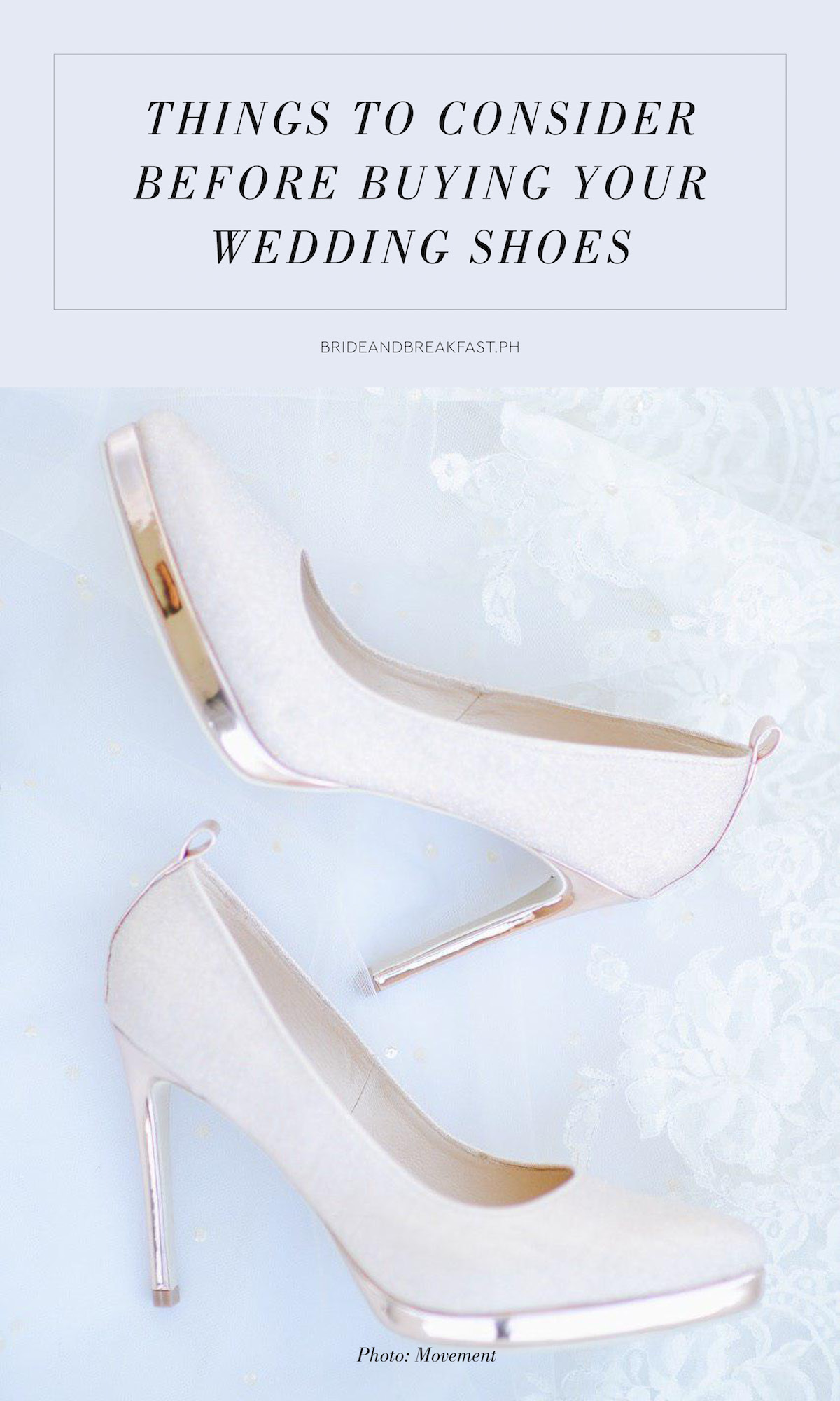 Things to Consider Before Buying Your Wedding Shoes Photo: Movement