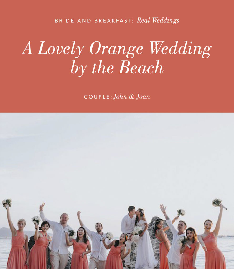 An Orange and White Beach Wedding | Philippines Wedding Blog