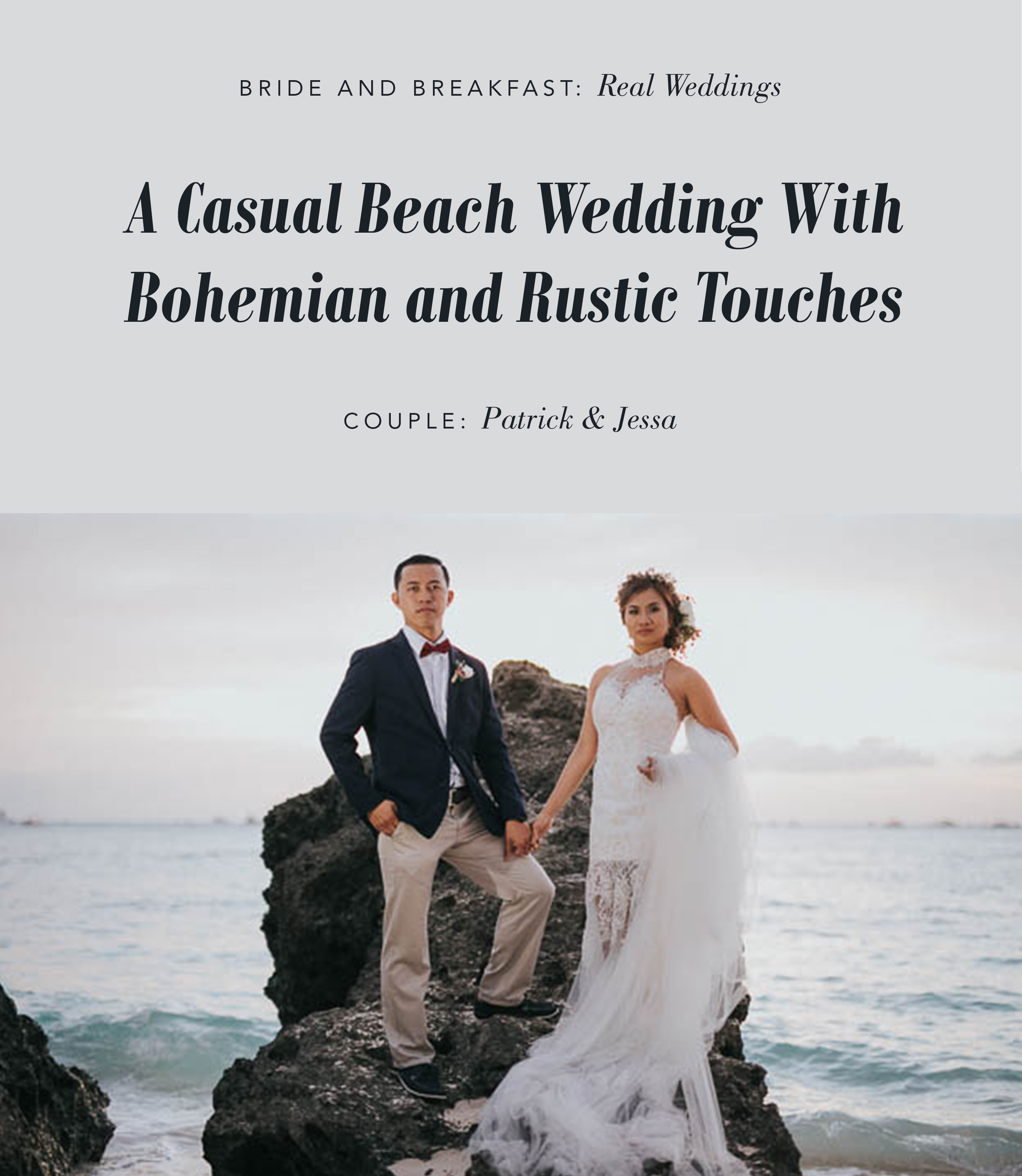 Casual Boho Beach Wedding Philippines Wedding Blog