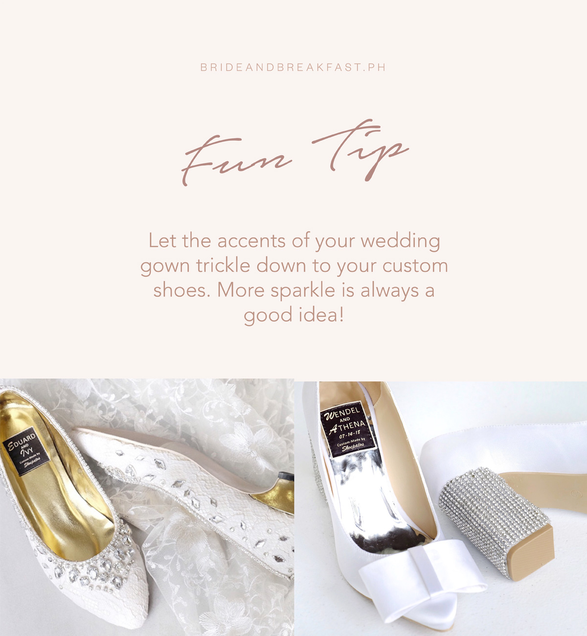 customized bridal shoes
