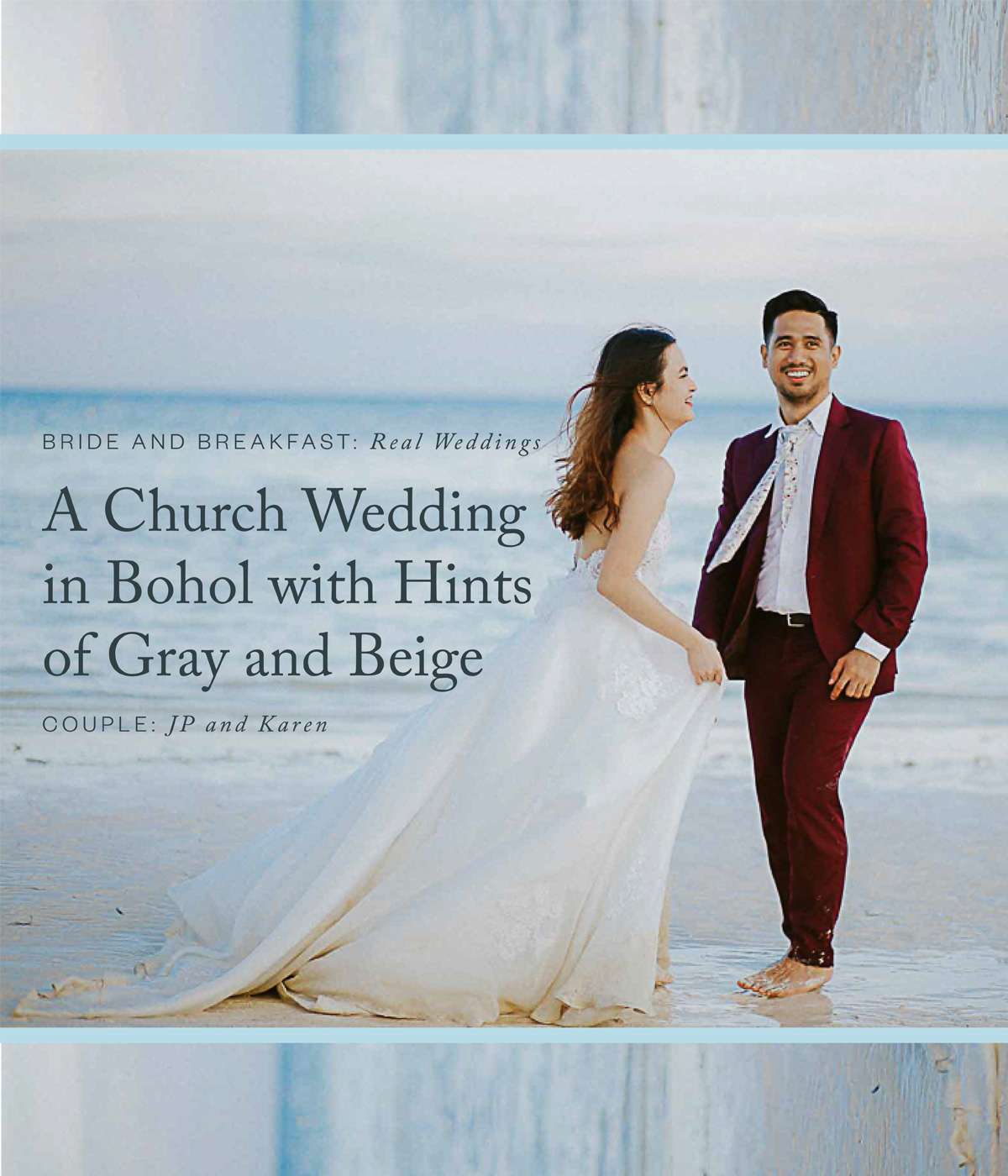 A Church Wedding in Bohol with Hints of Gray and Beige
