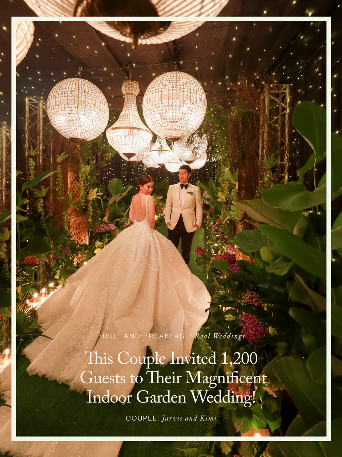 This Couple Invited 1,200 Guests to Their Magnificent Indoor Garden Wedding!