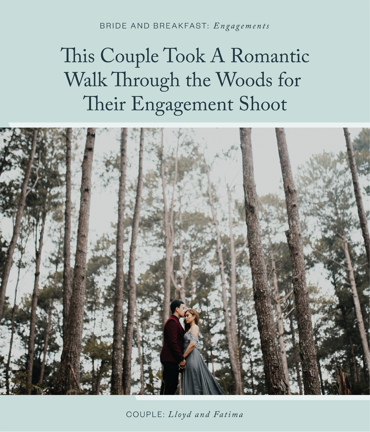 This Couple Took A Romantic Walk Through the Woods for Their Engagement Shoot