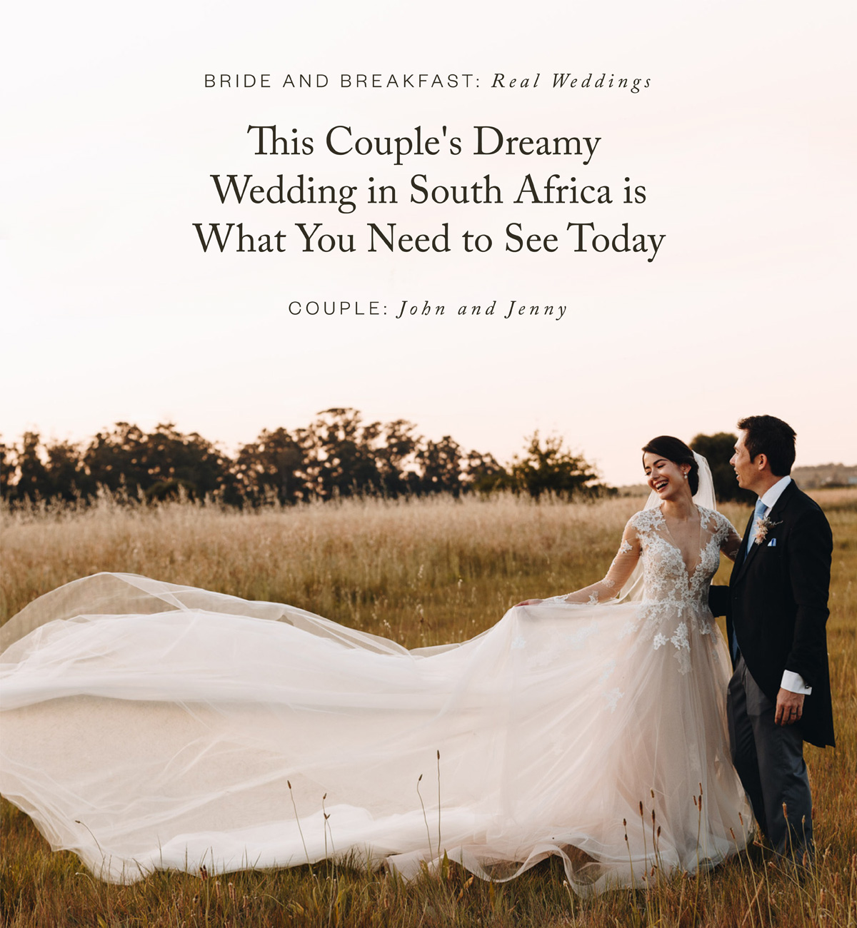 This Couple's Dreamy Garden Wedding in South Africa is What You Need to See Today