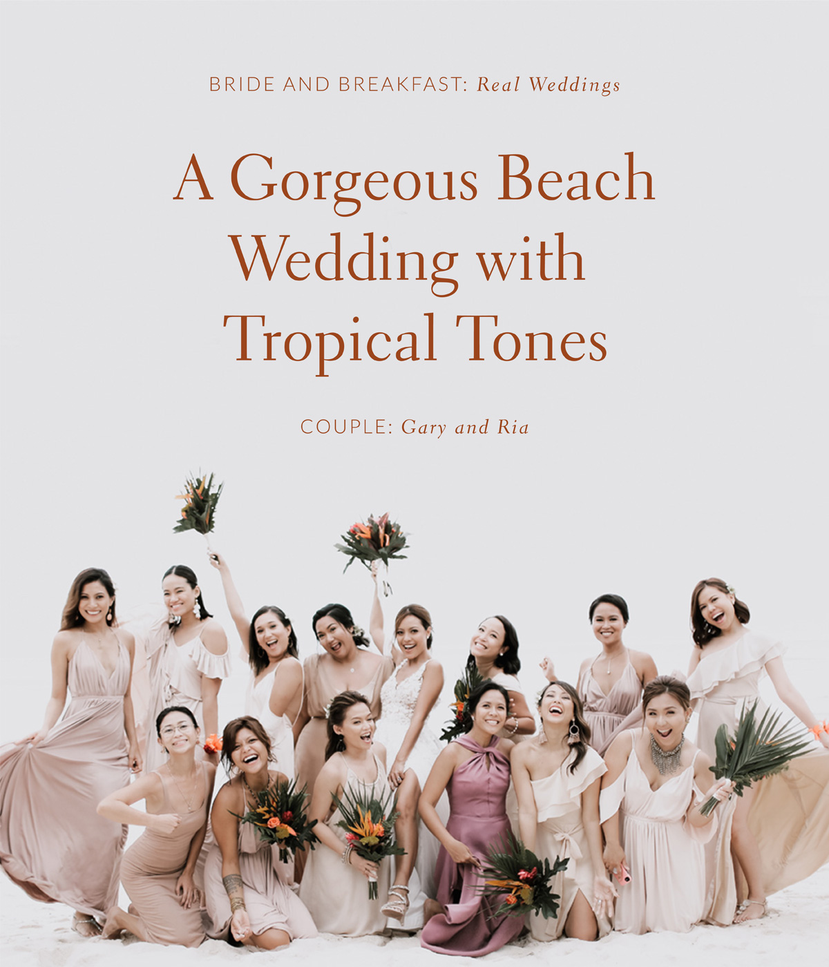 A Gorgeous Beach Wedding with Tropical Tones