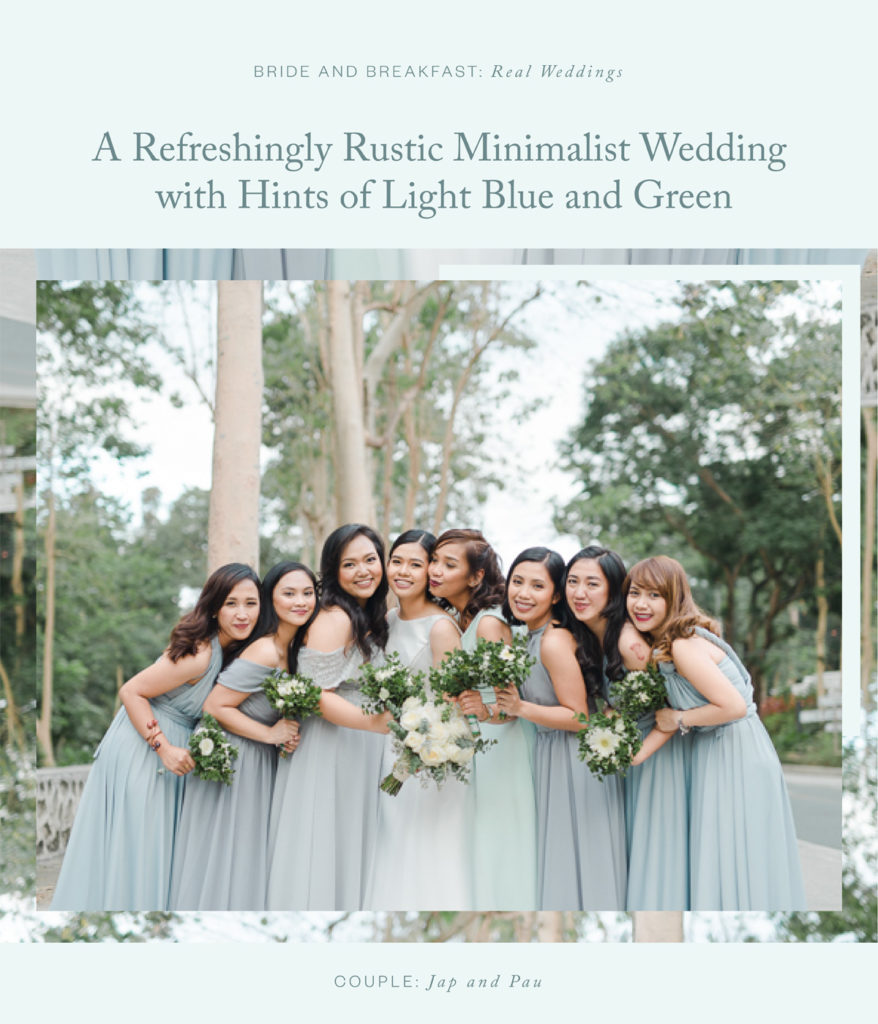 A Refreshingly Rustic Minimalist Wedding with Hints of Light Blue and Green