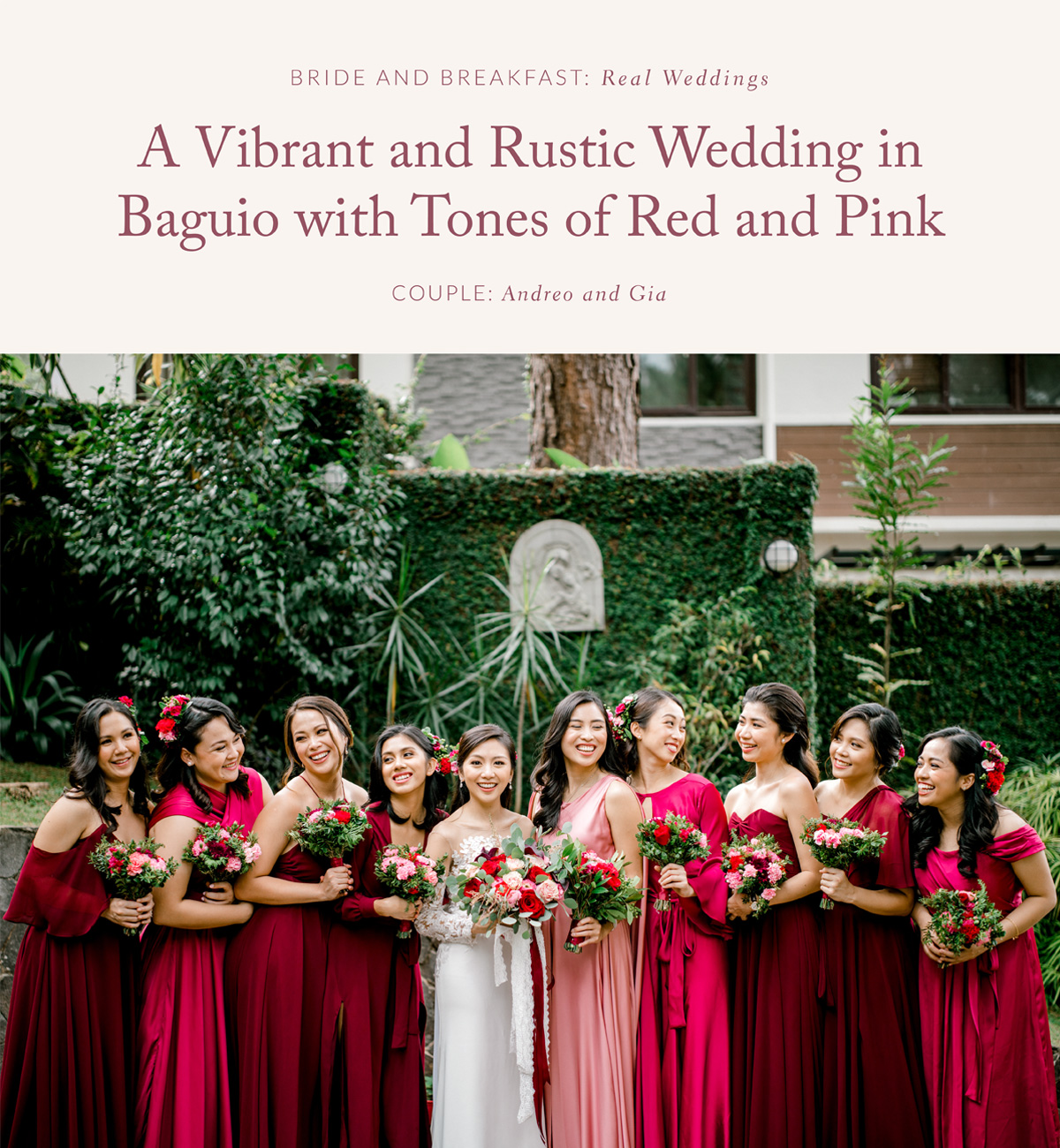 A Vibrant and Rustic Wedding in Baguio with Tones of Red and Pink