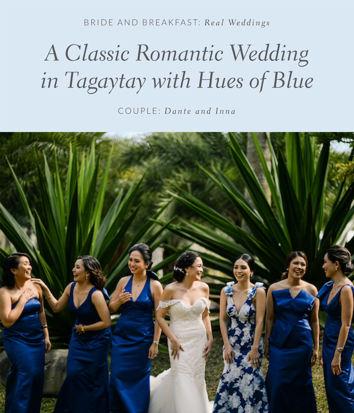 A Classic Romantic Wedding in Tagaytay with Hues of Blue