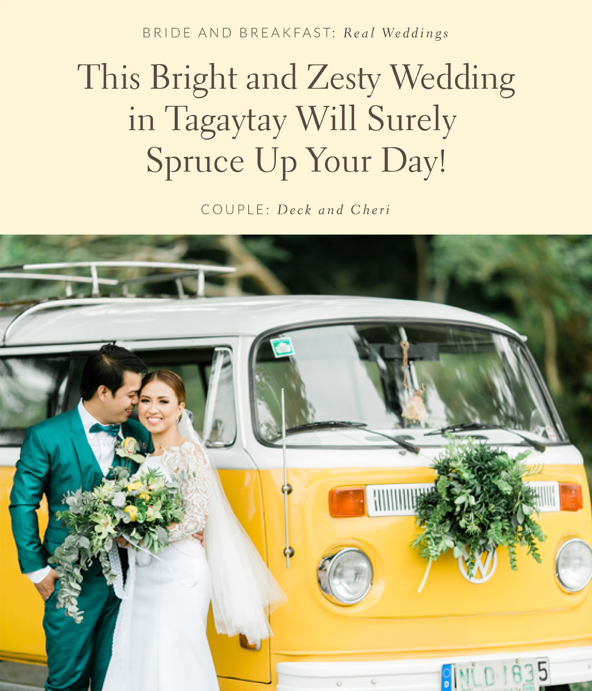 This Bright and Zesty Wedding in Tagaytay Will Surely Spruce Up Your Day!