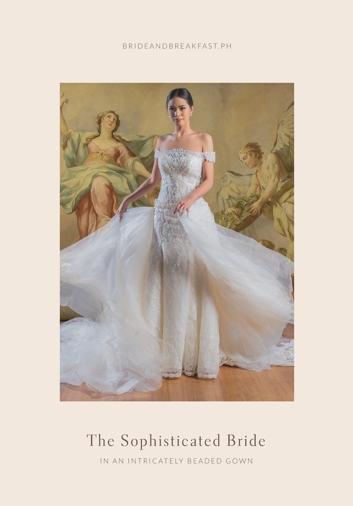 The Sophisticated Bride in an Intricately Beaded Gown