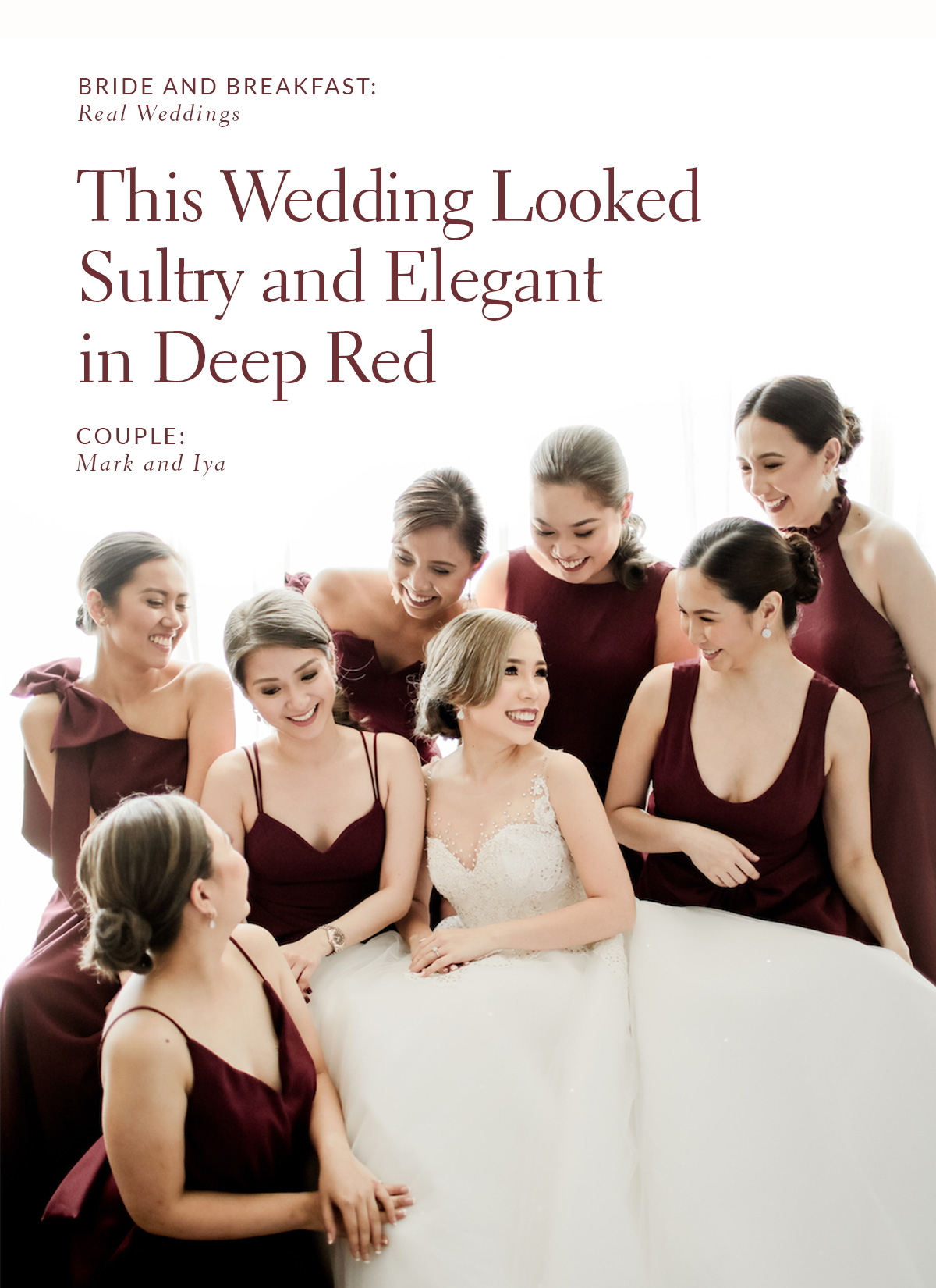 This Wedding Looked Sultry and Elegant in Deep Red