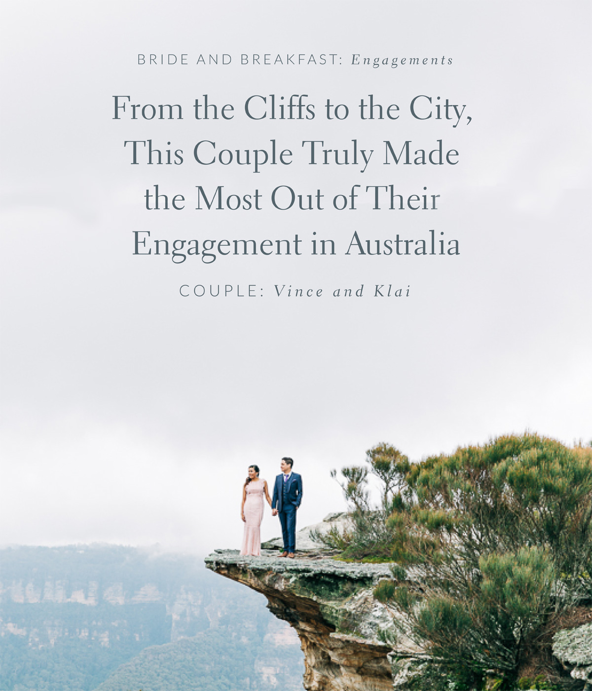 From the Cliffs to the City, This Couple Truly Made the Most Out of Their Engagement in Australia