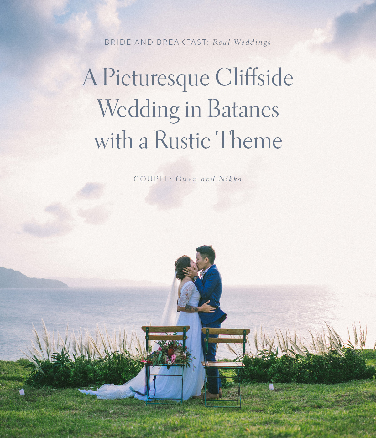 A Picturesque Cliffside Wedding in Batanes with a Rustic Theme