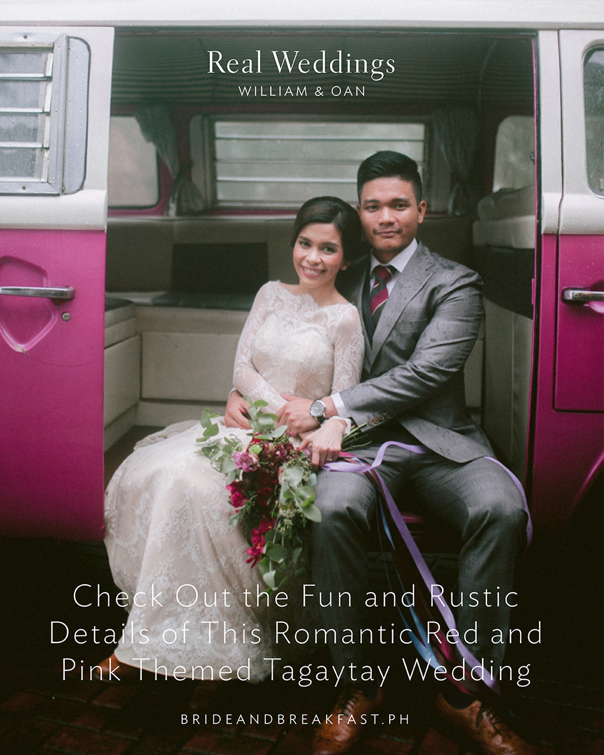 Check Out the Fun and Rustic Details of This Romantic Red and Pink Themed Tagaytay Wedding