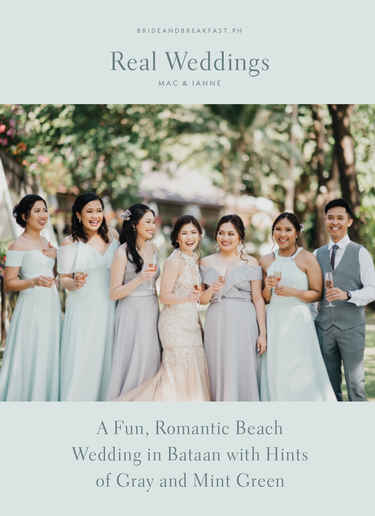 A Fun, Romantic Beach Wedding in Bataan with Hints of Gray and Mint Green
