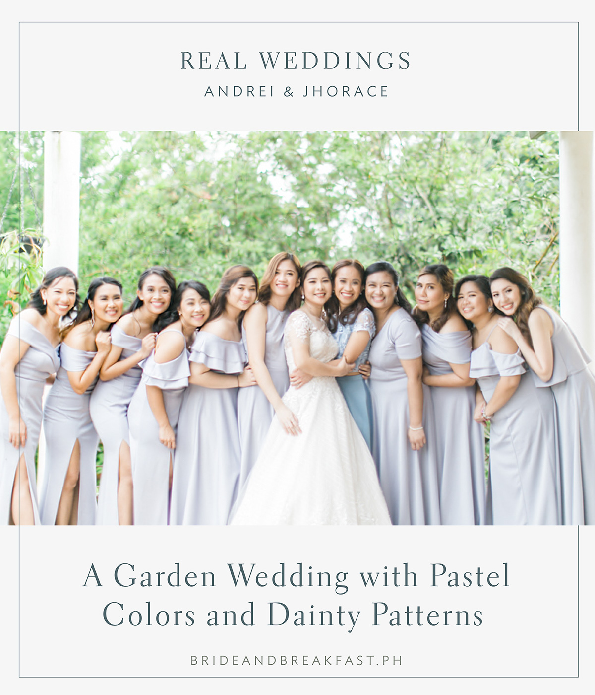 A Garden Wedding with Pastel Colors and Dainty Patterns