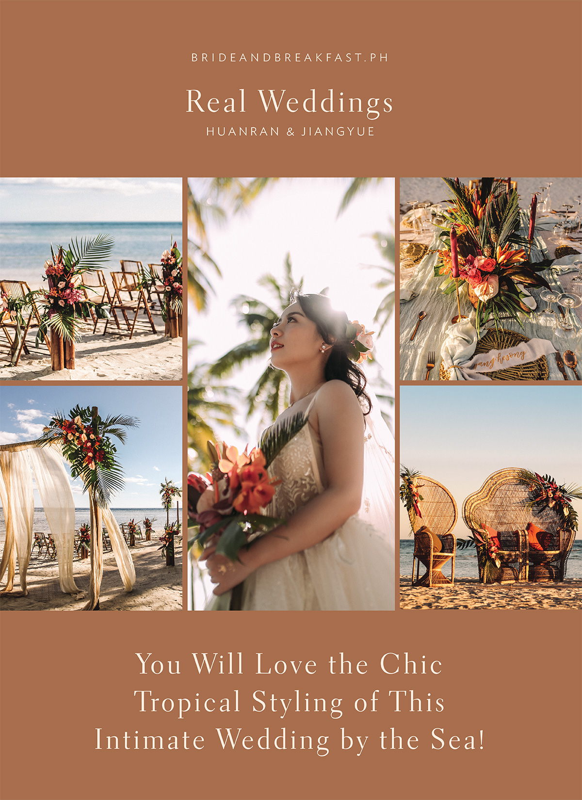You Will Love the Chic Tropical Styling of This Intimate Wedding by the Sea!