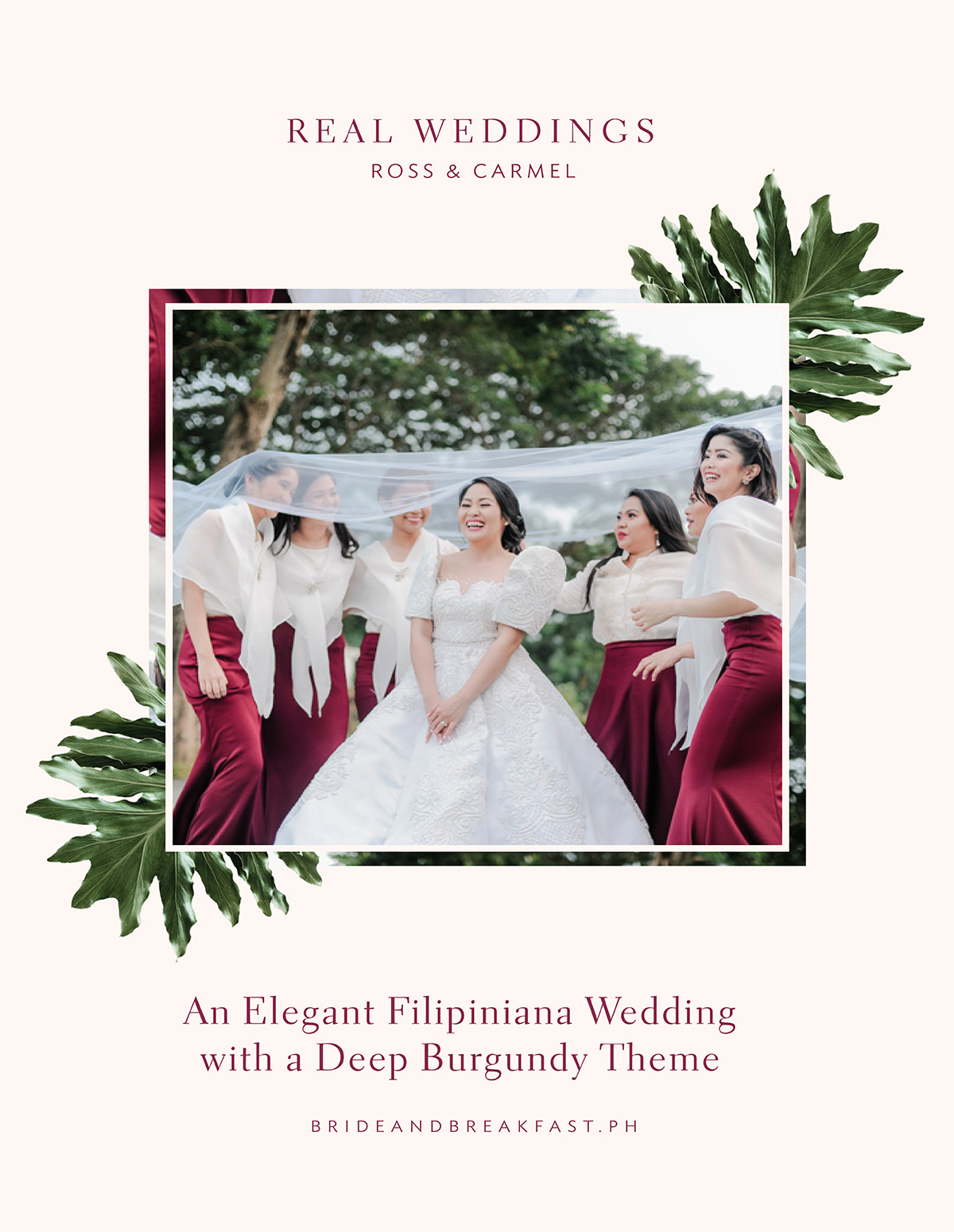 An Elegant Filipiniana Wedding with a Deep Burgundy Theme