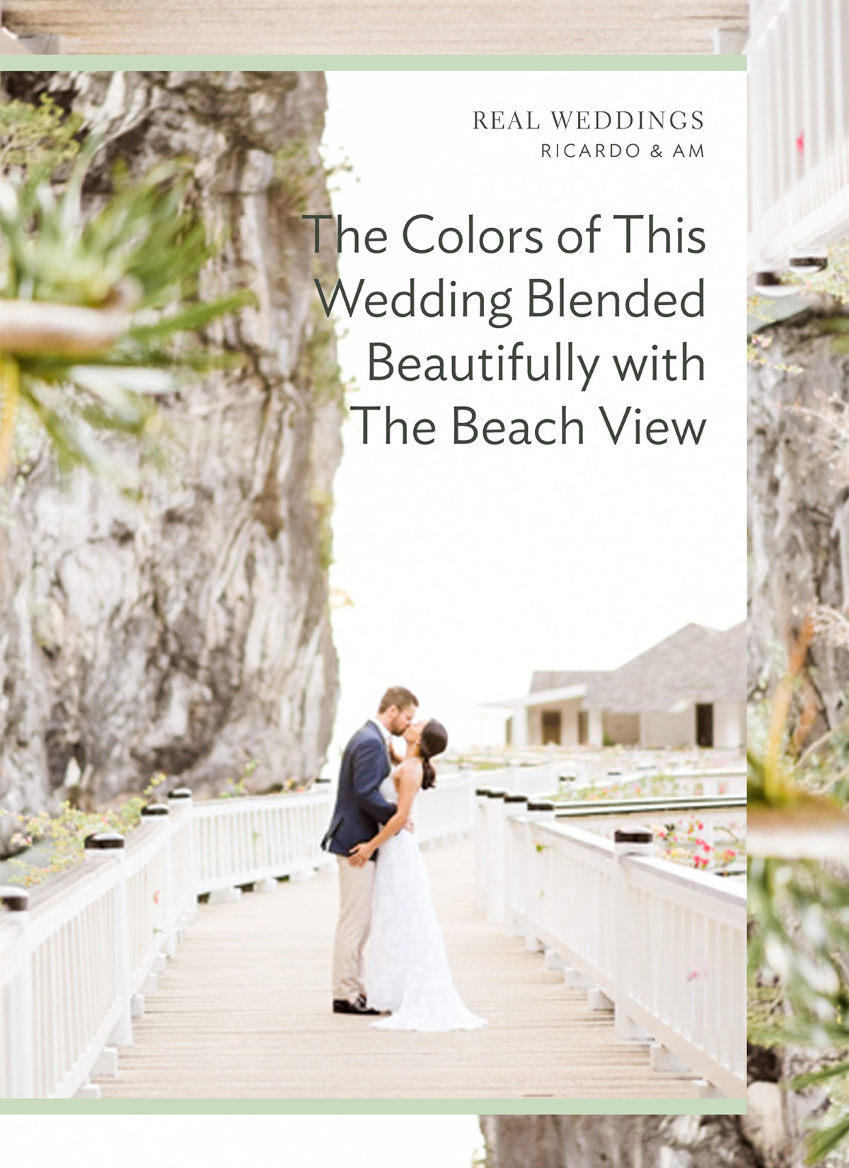 The Colors of This Wedding Blended Beautifully with The Beach View