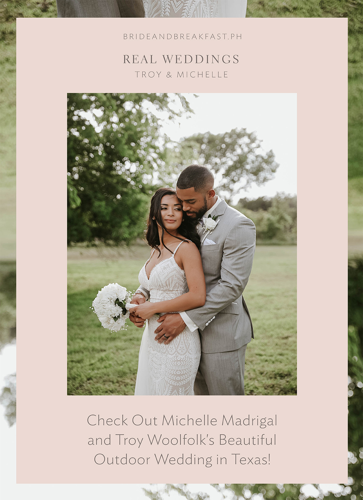 Check Out Michelle Madrigal and Troy Woolfolk's Beautiful Outdoor Wedding in Texas!