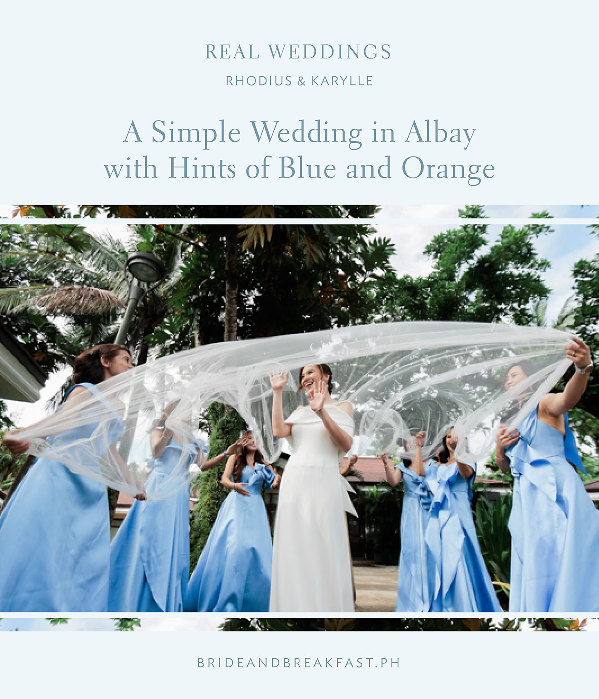 Bride and Breakfast: Real Weddings A Simple Wedding in Albay with Hints of Blue and Orange