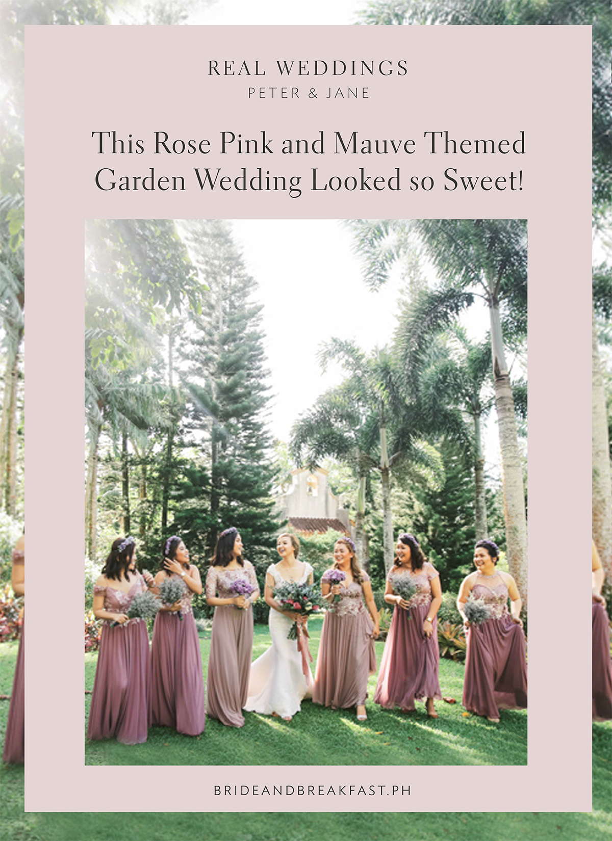 This Rose Pink and Mauve Themed Garden Wedding Looked so Sweet!