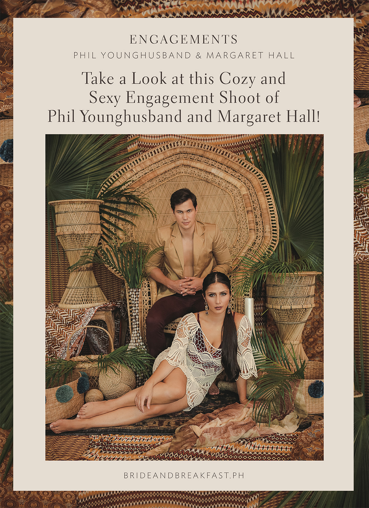 Take a Look at this Cozy and Sexy Engagement Shoot of Phil Younghusband and Margaret Hall!