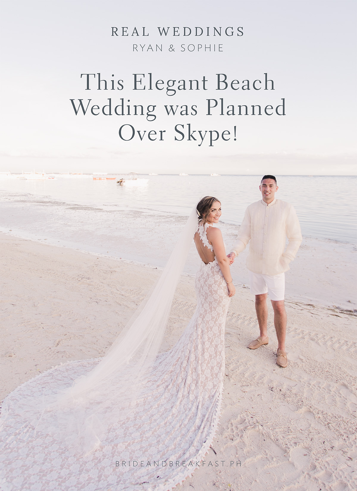 This Elegant Beach Wedding was Planned Over Skype!