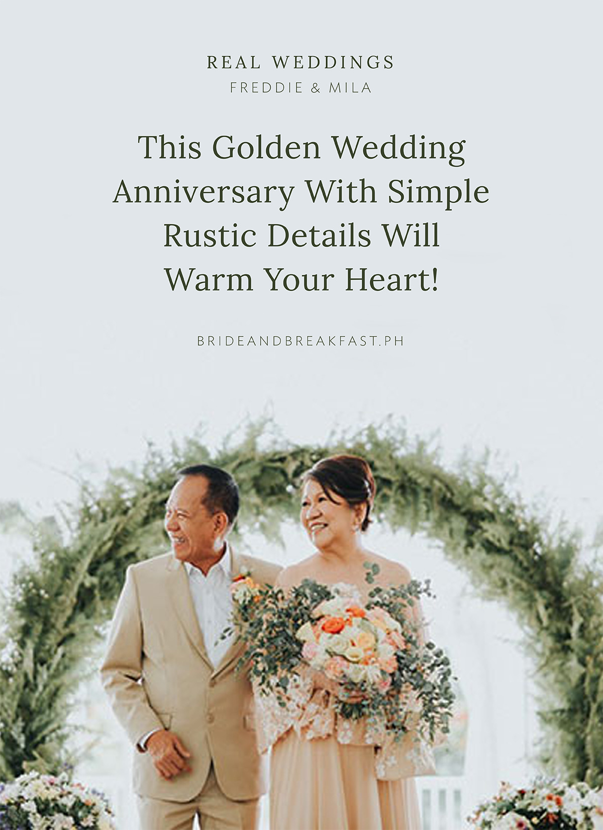 This Golden Wedding Anniversary with Simple Rustic Details will Warm Your Heart!