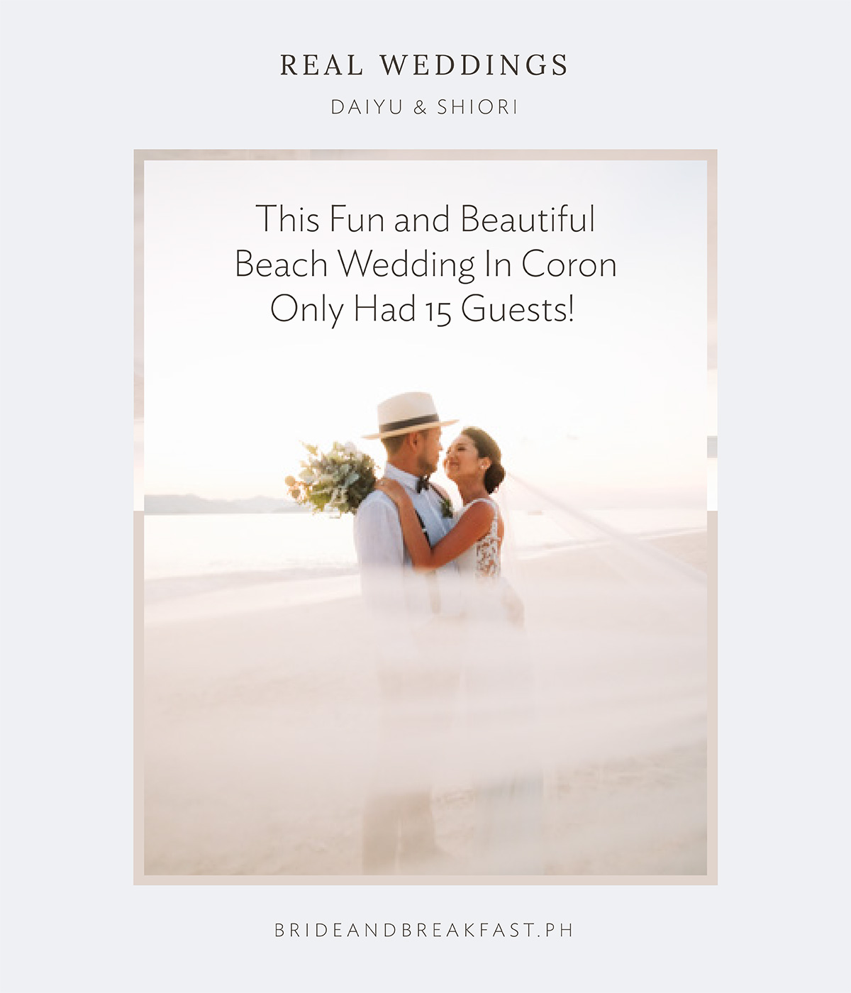 This Fun and Beautiful Beach Wedding in Coron Only had 15 Guests!