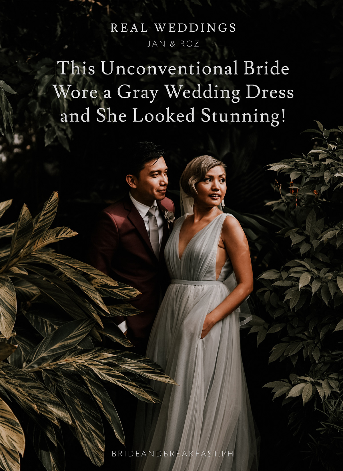 This Unconventional Bride Wore a Gray Wedding Dress and She Looked Stunning!