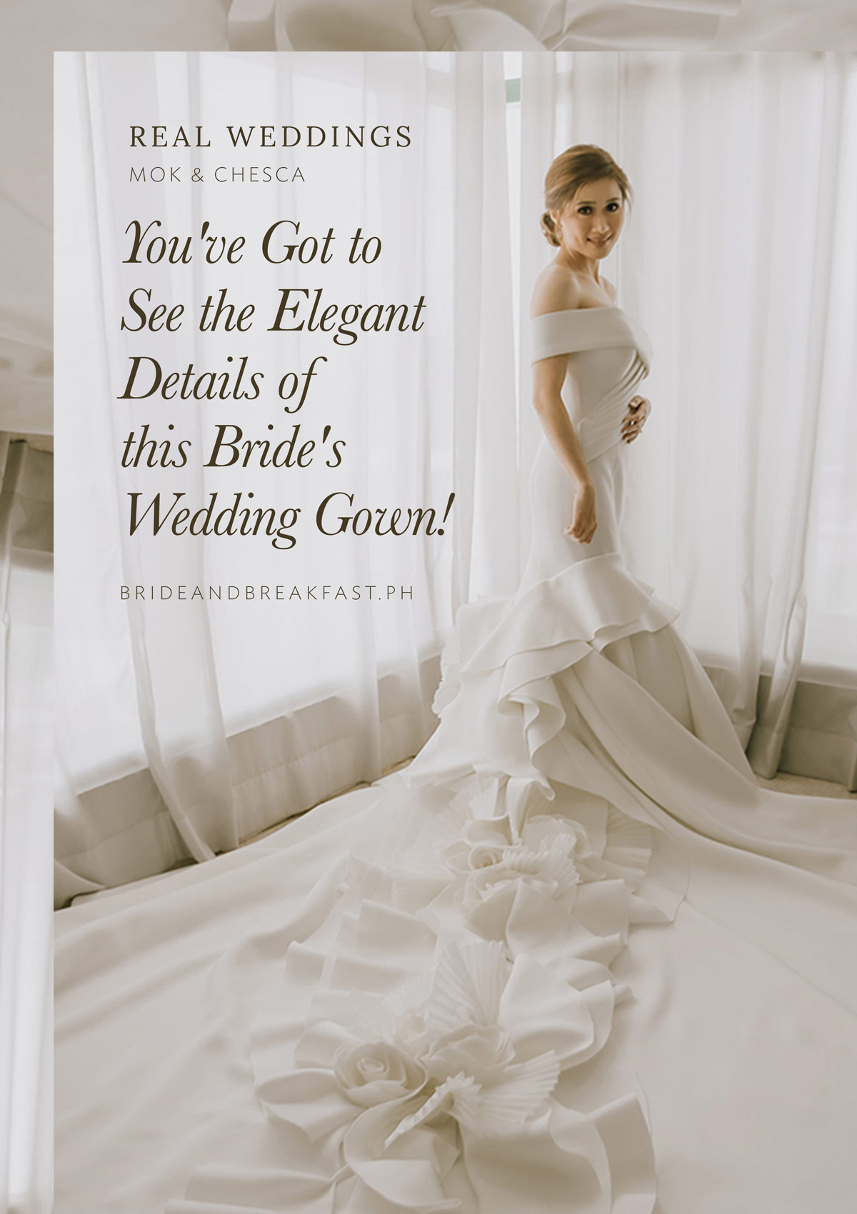 You've got to see the elegant details of this bride's wedding gown!