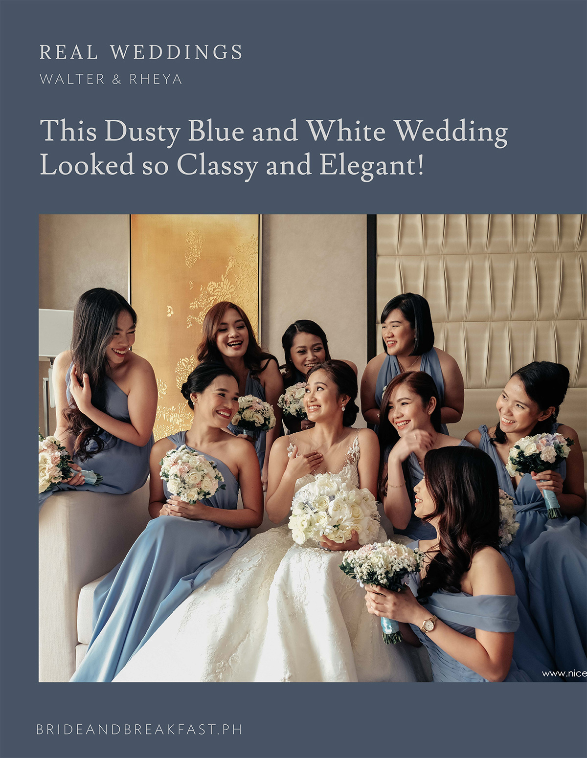 This Dusty Blue and White Wedding Looked so Classy and Elegant!