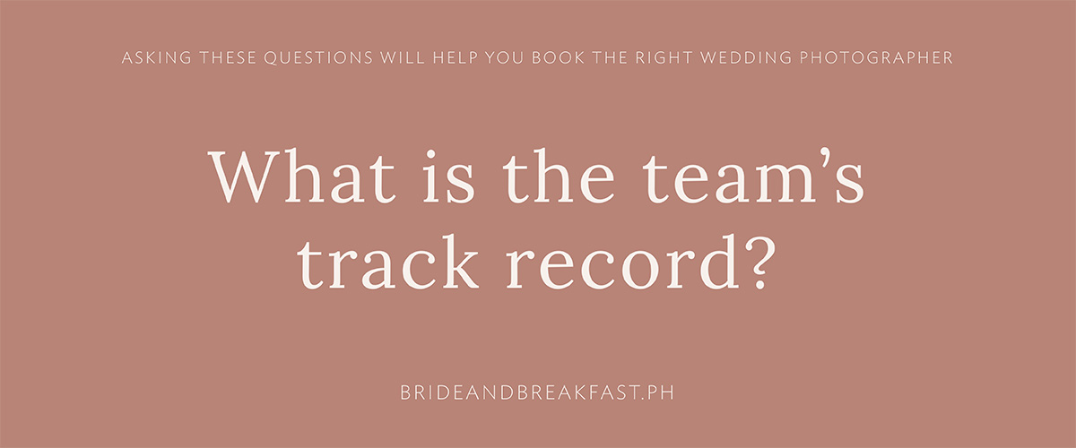 What is the team’s track record?