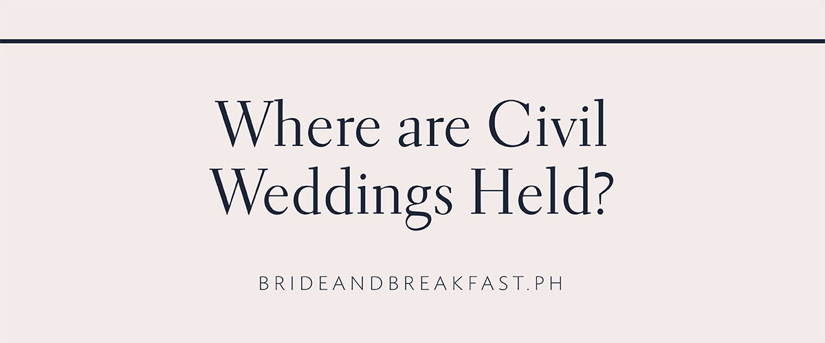 Where are civil weddings held?