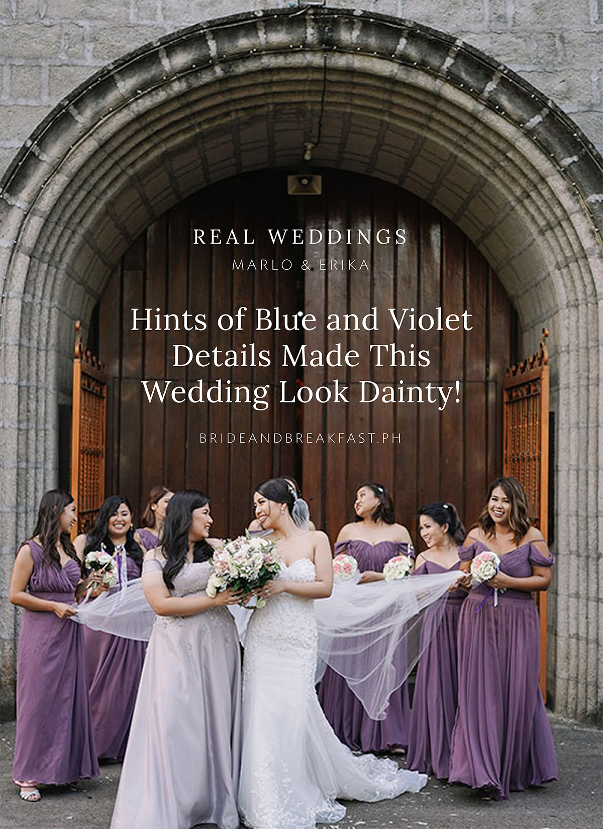 Hints of Blue and Violet Details Made This Wedding Look Dainty!